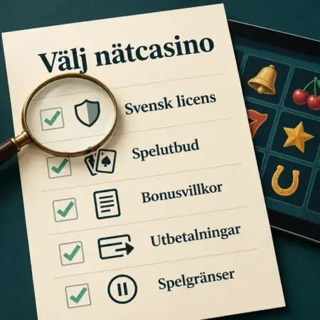 Att tänka på när du väljer nätcasino: en komplett checklista